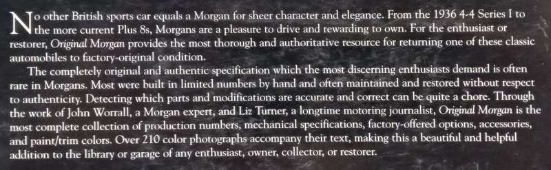Original Morgan 4/4, Plus 4 and Plus 8: A Restorers Guide | John Worrall & Liz Turner