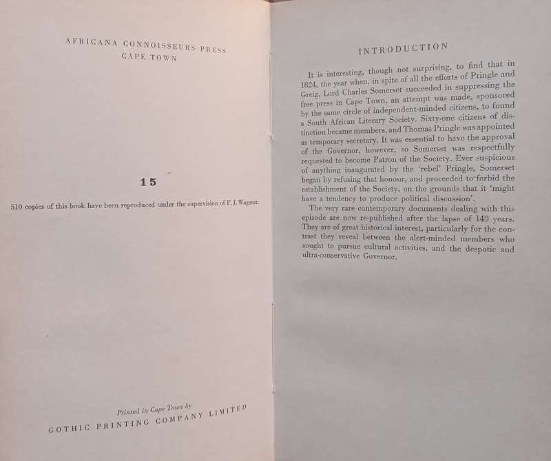 Papers of the South African Literary Society (Limited Edition)