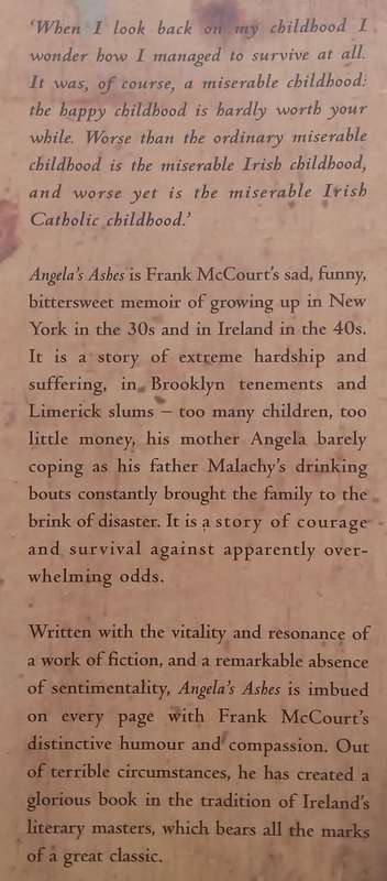 Angelas Ashes: A Memoir of a Childhood (Hardcover) | Frank McCourt