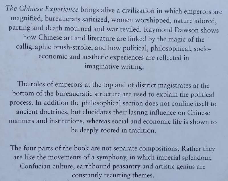 The Chinese Experience | Raymond Dawson
