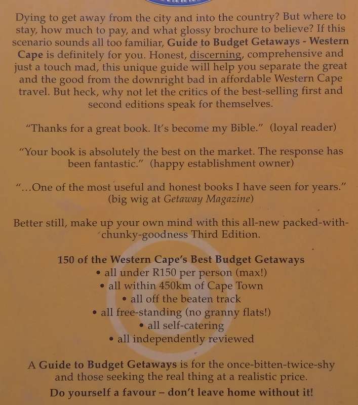 The Snobs Guide to Budget Getaways: Western Cape (Published 2003) | Paul Leger