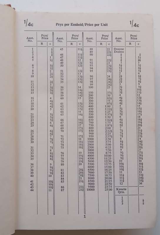 Kitsrekenaar/Ready Reckoner (2nd Ed. 1961)