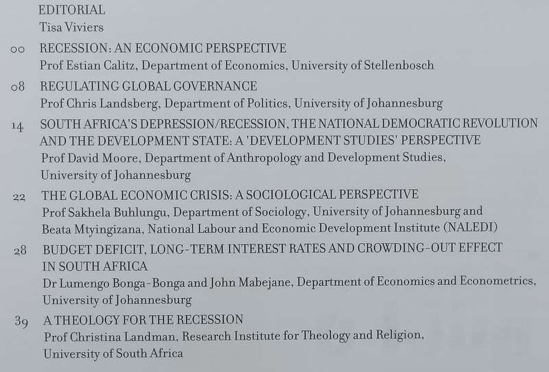 Discourse/Diskoers (On Recession, Afrikaans/English Dual Language Edition)