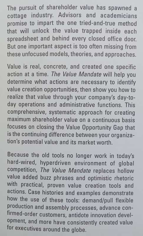 The Value Mandate: Maximising Shareholder Value Across the Corporation | Peter J. Clark & Stephen...