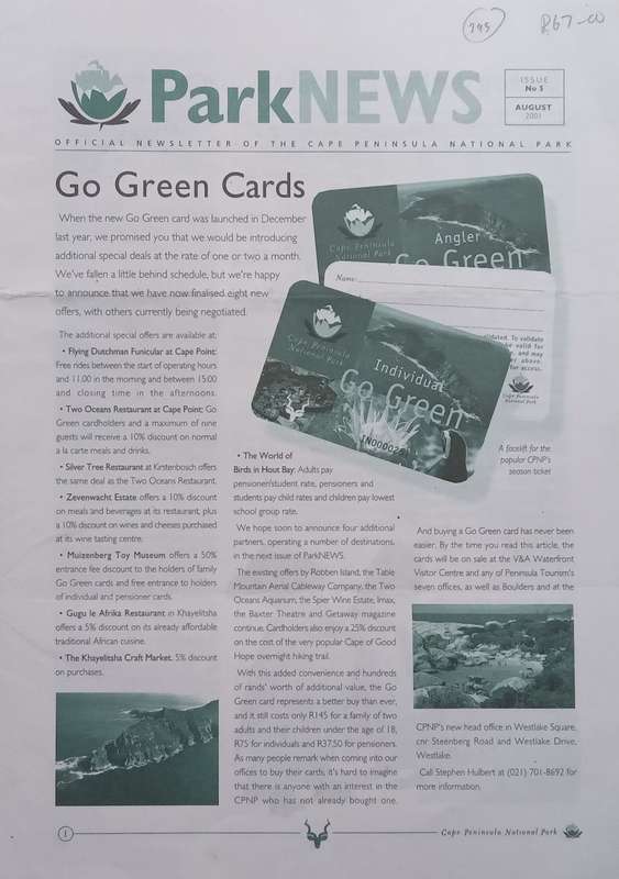 Park News (Issue No. 5, August 2001)