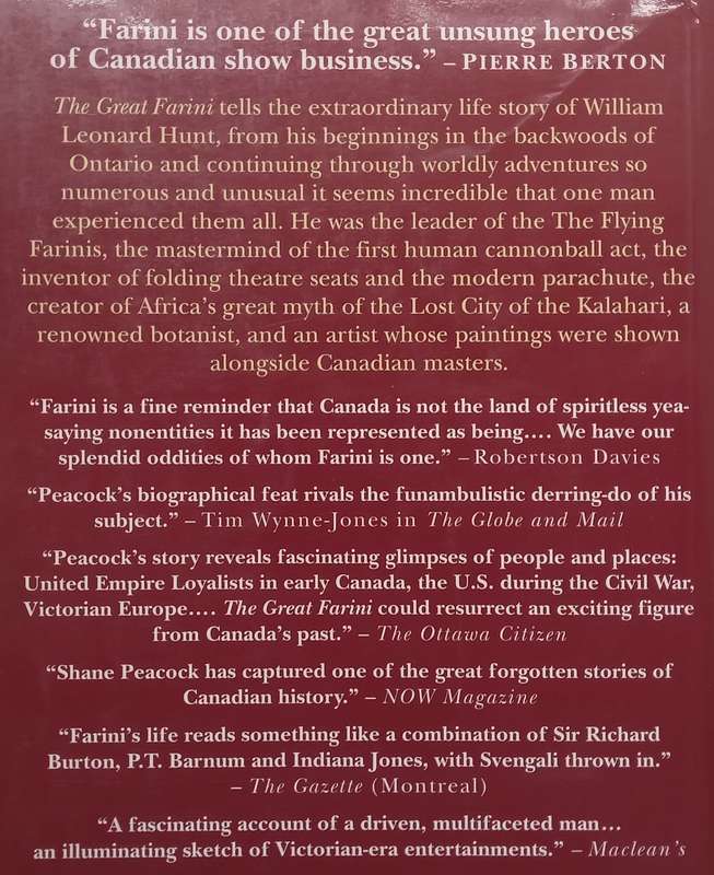 The Great Farini: The High-Wire Life of William Hunt (Copy of Stephen Gray) | Shane Peacock
