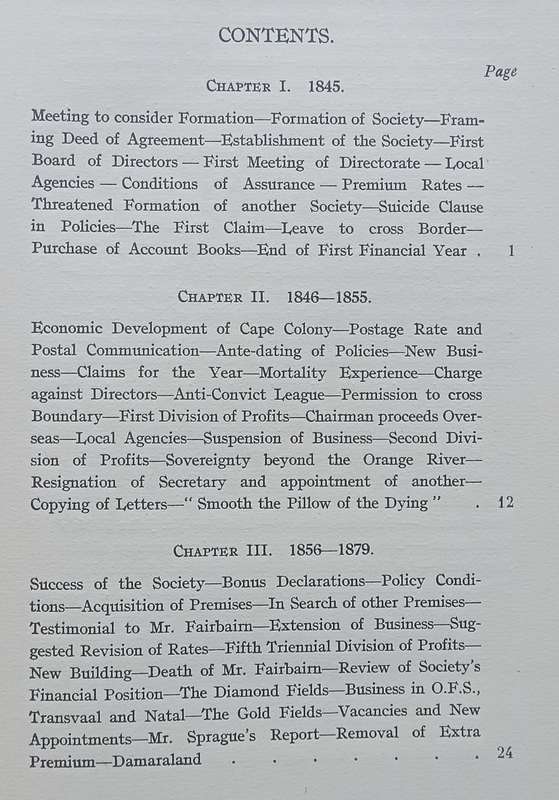History of the South African Mutual Life Assurance Society, 1845-1925 (Inscribed by Secretary of ...