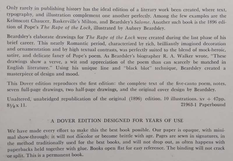 The Rape of the Lock (Illustrated by Aubrey Beardsley) | Alexander Pope