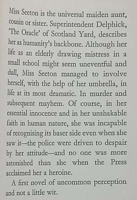 Picture Miss Seeton (First Edition, 1968) | Heron Carvic