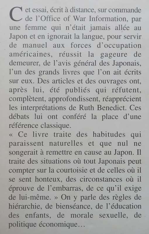 Le Chrysantheme at le Sabre (French) | Ruth Benedict