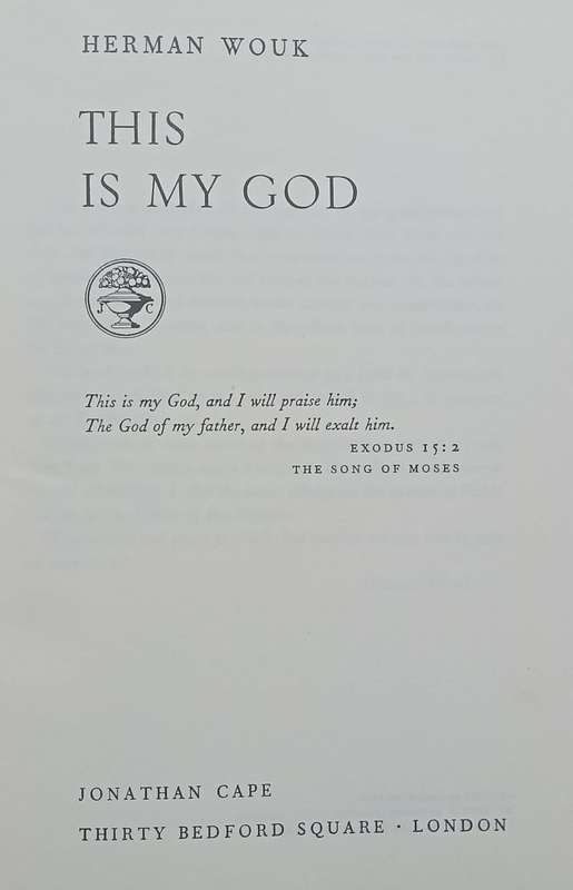 This is My God | Herman Wouk
