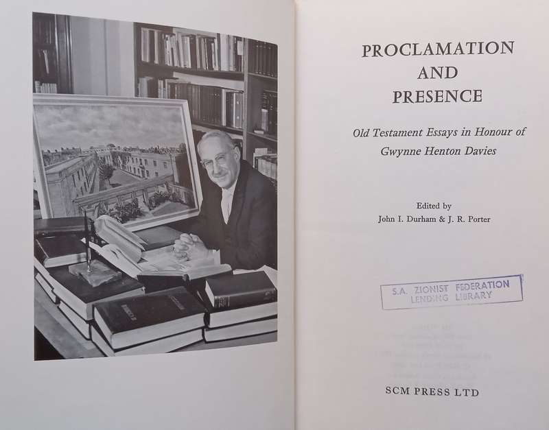 Proclamation and Presence: Old Testament Essays in Honour of Gwynne Henton Davies | John I. Durha...
