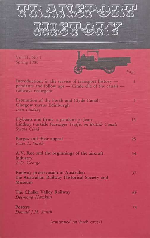 Transport History (Vol. 11, No. 1, Spring 1980)