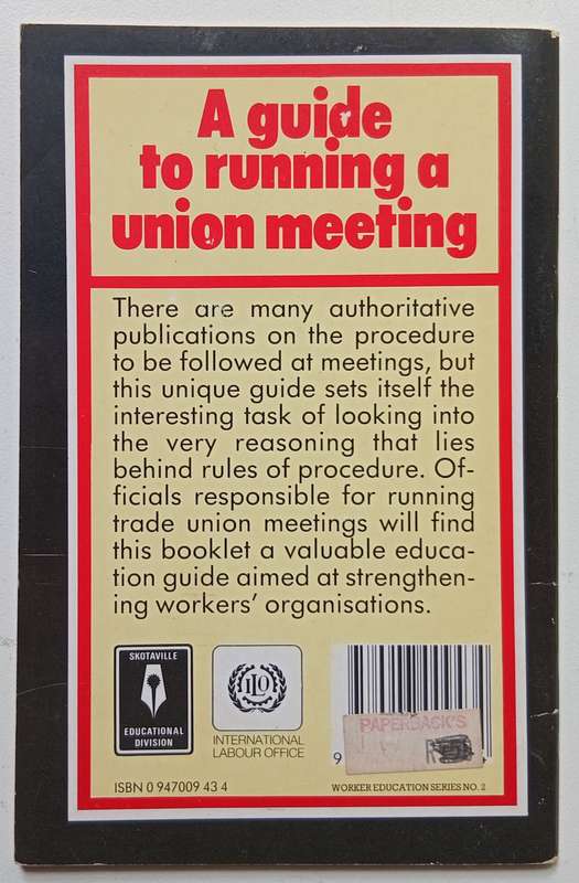 A Guide to Running a Union Meeting | Harold Dunning