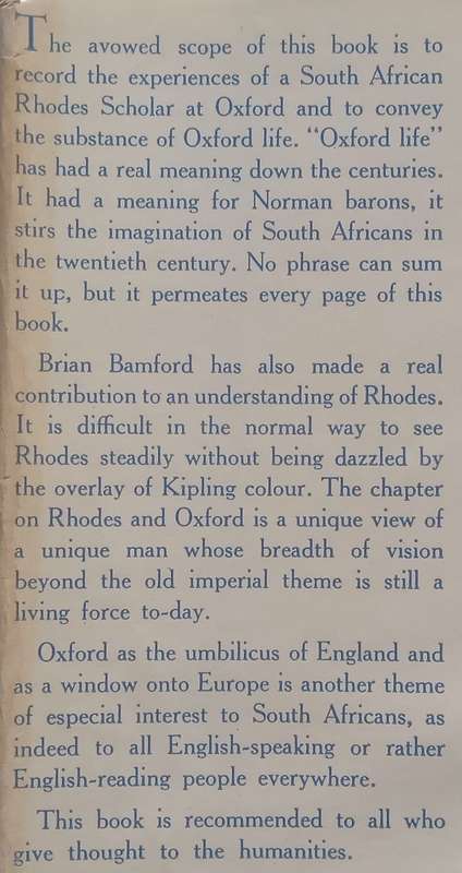 The Substance: The Story of a Rhodes Scholar at Oxford | Brian Bamford