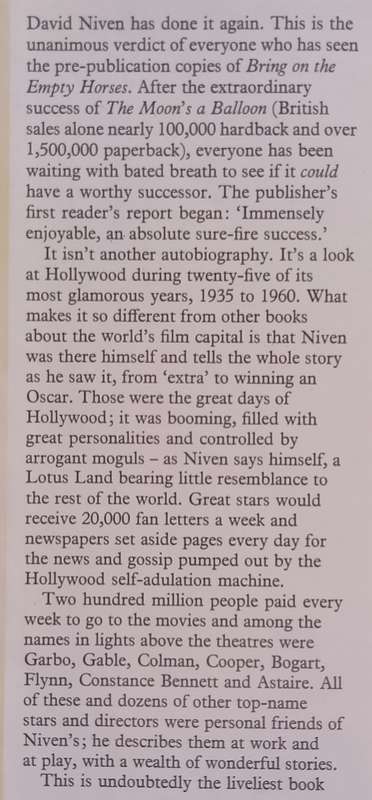 Bring on the Empty Horses | David Niven