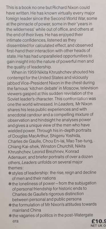 Leaders: Profiles of and Reminiscences About Men Who Have Shaped the Modern World | Richard Nixon