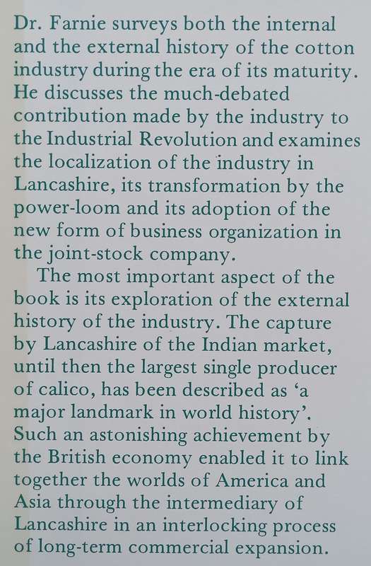 The English Cotton Industry and the World Market, 1815-1896 | D. A. Farnie