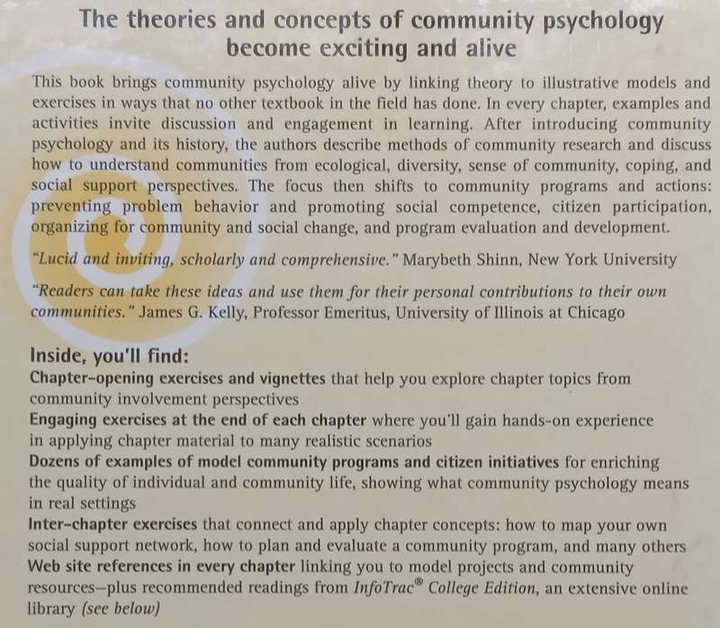 Community Psychology: Linking Individuals and Communities | James H. Dalton, et al.