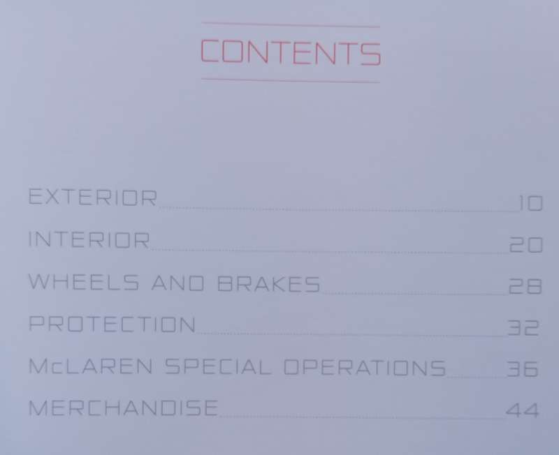 McLaren Sports Series Accessories Range Booklet