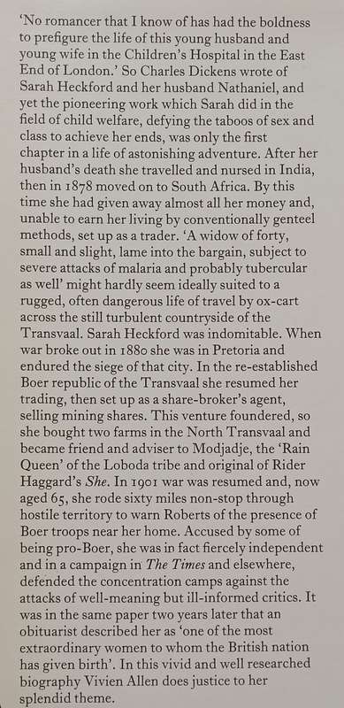 Lady Trader: A Biography of Mrs Sarah Heckford (Signed by Author) | Vivien Allen