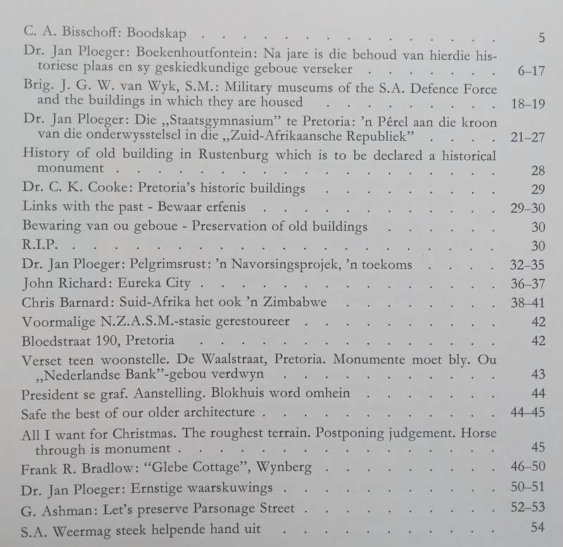 Simon van der Stel Foundation Bulletin 21 (June 1970)