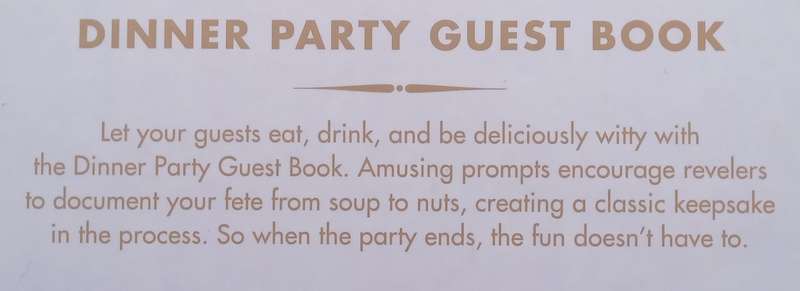 Dinner Party Guest Book