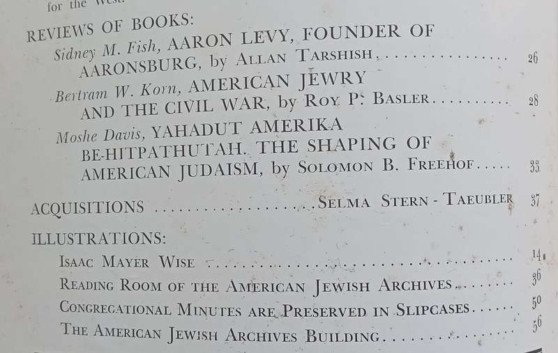 American Jewish Archives (Vol. 4, No. 1, January 1952)