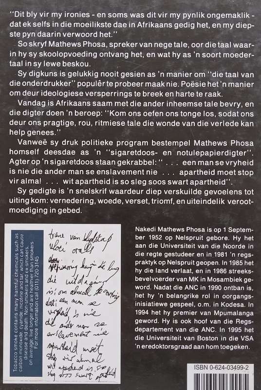 Deur die Oog van n Naald (Inscribed by Author, Afrikaans) | Mathews Phosa