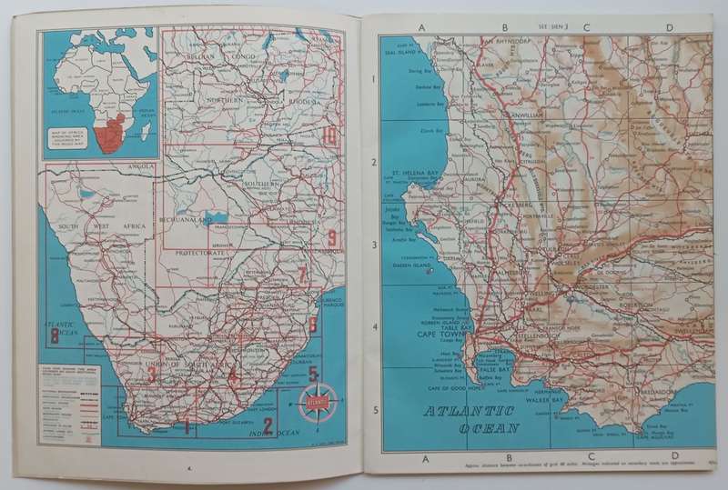Atlantic Road Maps/Padkaarte (Published pre-1960, Possibly 1950s)