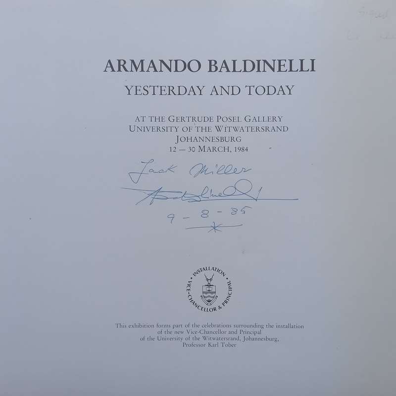 Armando Baldinelli: Yesterday and Today (Signed by the Artist, Book to Accompany the Exhibition)