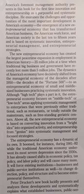 Innovation and Entrepreneurship: Practice and Principles | Peter F. Drucker