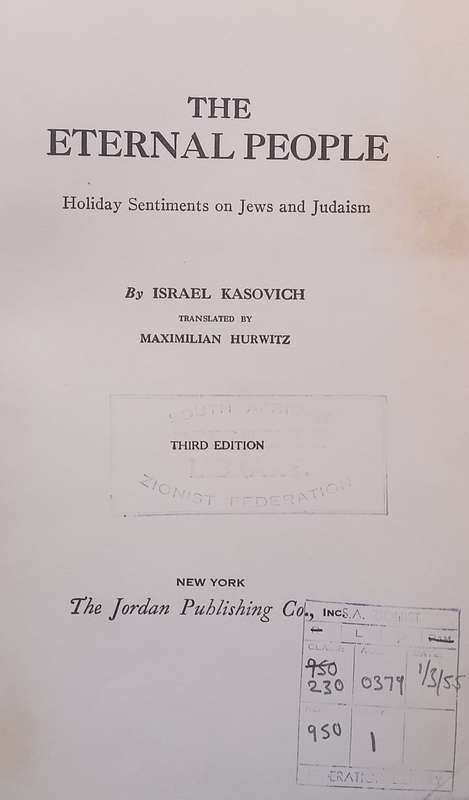 The Eternal People: Holiday Sentiments on Jews and Judaism | Israel Kasovich