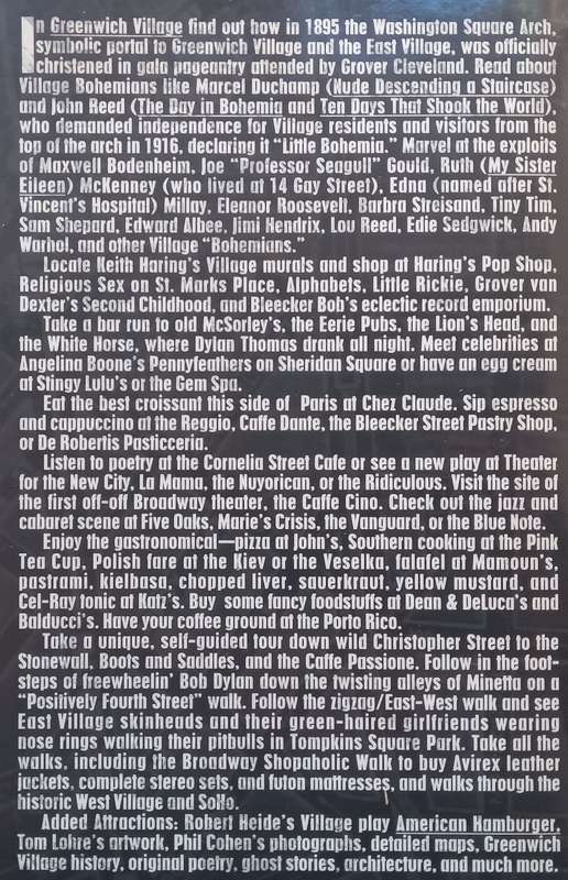 Greenwich Village, Including the East Village and Soho (With Flyer for the Paradise Club) |...