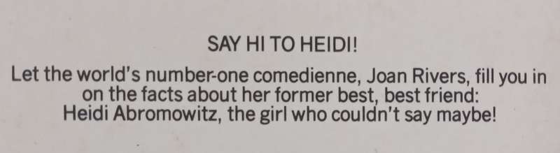 The Life and Hard Times of Heidi Abromowitz | Joan Rivers