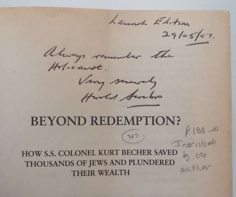 Beyond Redemption? The Nazi Colonel Who Saved Jews and Plundered Their Wealth (Inscribed by Autho...