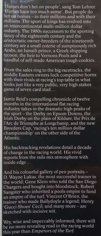 Emperors of the Turf: Twelve Months in the International Flat Racing Industry | Jamie Reid