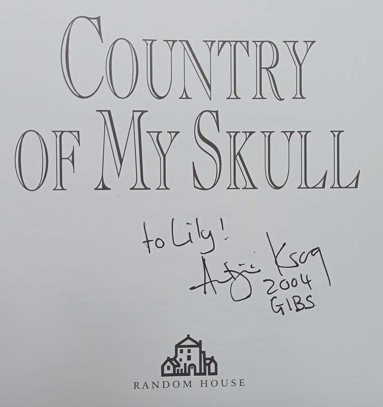 Country of My Skull, Second Ed. (Inscribed by Author) | Antjie Krog