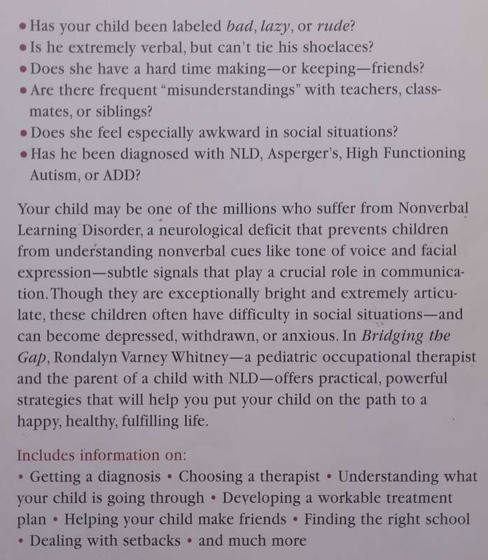 Bridging the Gap: Raising a Child with Nonverbal Learning Disorder | Rondalyn Varney Whitney