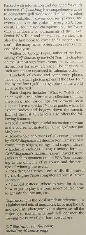 Golfwatching: A Viewers Guide to the World of Golf | George Peper