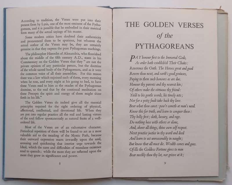 The Golden Verses of the Pythagoreans: A New Translation