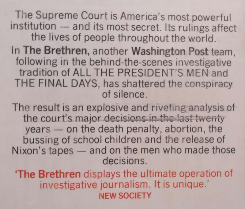 The Brethren: Inside the Supreme Court | Bob Woodward & Scott Armstrong