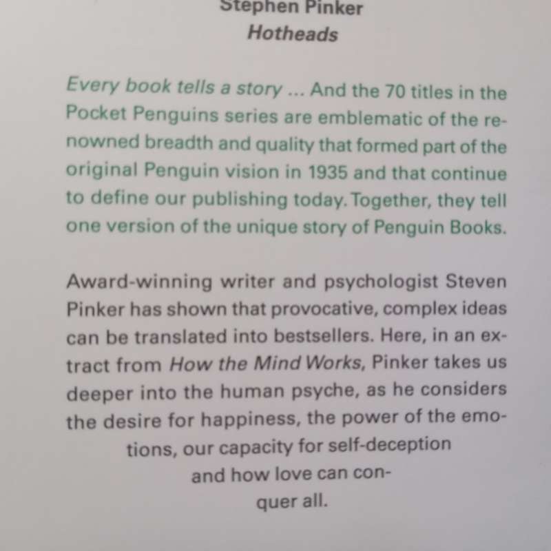 Hotheads | Steven Pinker