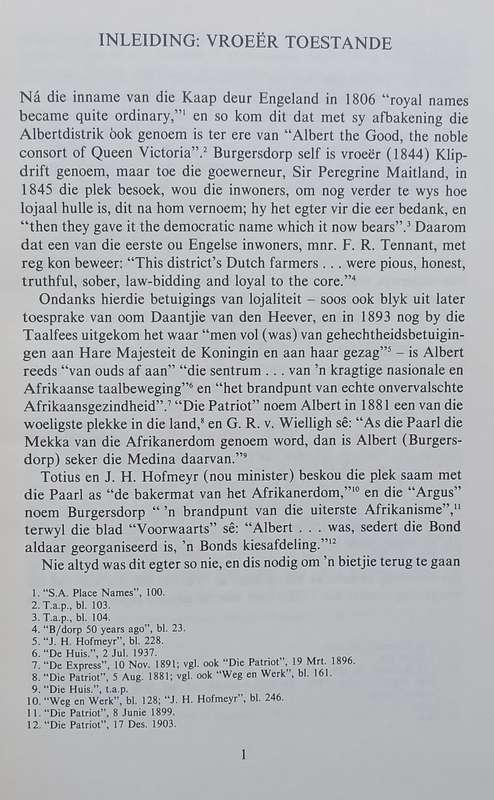 Albert se Aandeel in die Afrikaanse Beweging tot 1900 (Afrikaans) | D. H. Cilliers