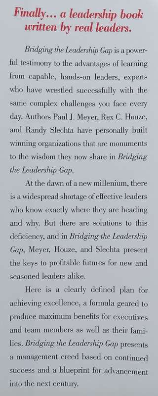 Bridging the Leadership Gap (Possibly Signed by Author) | Paul J. Meyer