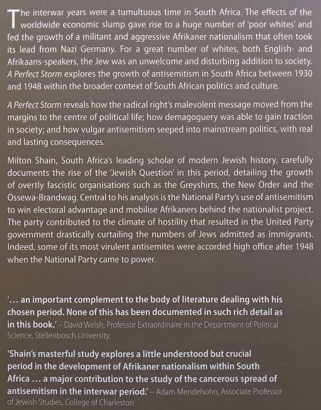 A Perfect Storm: Antisemitism in South Africa, 1930-1948 | Milton Shain