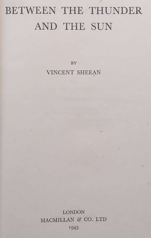 Between the Thunder and the Sun | Vincent Sheean