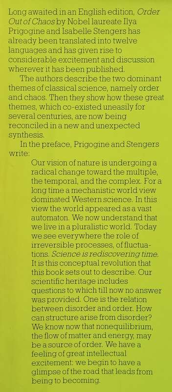 Order Out of Chaos: Mans New Dialogue with Nature | Ilya Prigogine & Isabelle Stengers