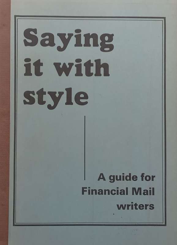 Saying it With Style: A Guide for Financial Mail Writers