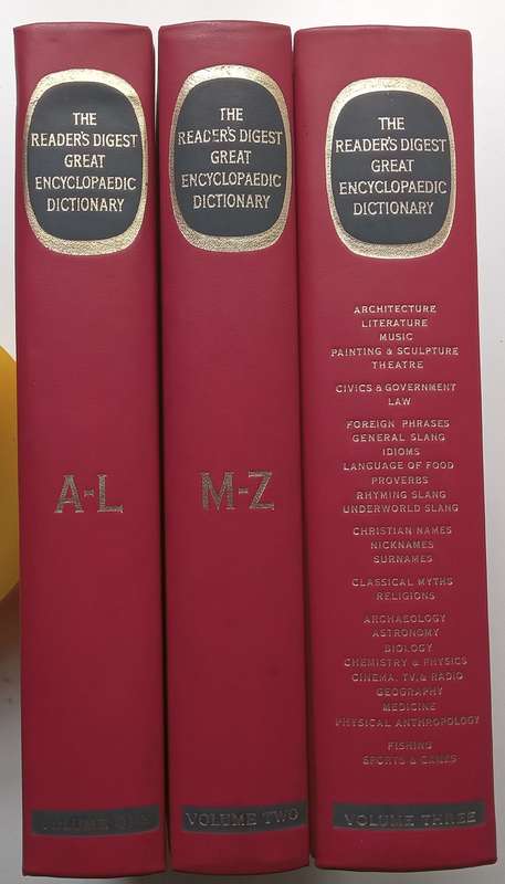 The Readers Digest Great Encyclopaedic Dictionary (3 Vols)